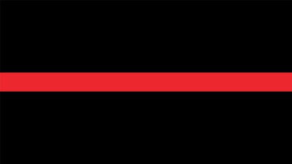Thin red line flag - a sign to honor and respect firefighters.
