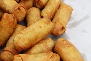 fried spring rolls traditional for appetizer food