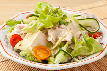 豆腐の冷しゃぶサラダ