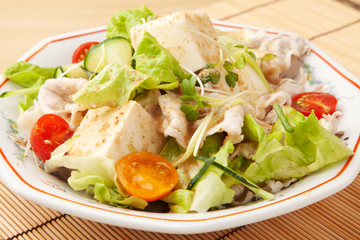 豆腐の冷しゃぶサラダ