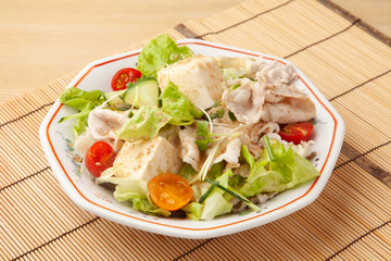 豆腐の冷しゃぶサラダ
