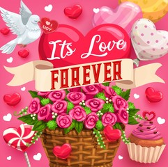 Eternal love, save the date desserts and flowers