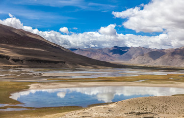 Fototapeta na wymiar river in Himalaya mountains of Tibet