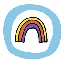 Rainbow flat icon. Icon concept for homosexual minority.