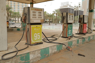 Abandoned gas station pump