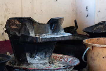 Antique stoves, Charcoal stoves made of Hand-made pottery Used to cook food in ancient times.