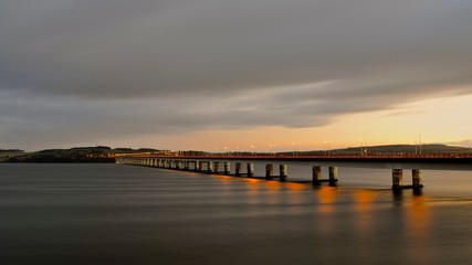 Fototapeta na wymiar Bridge over River Tay, Dundee, Scotland