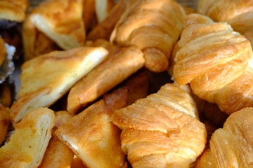 close up bread and pastry background