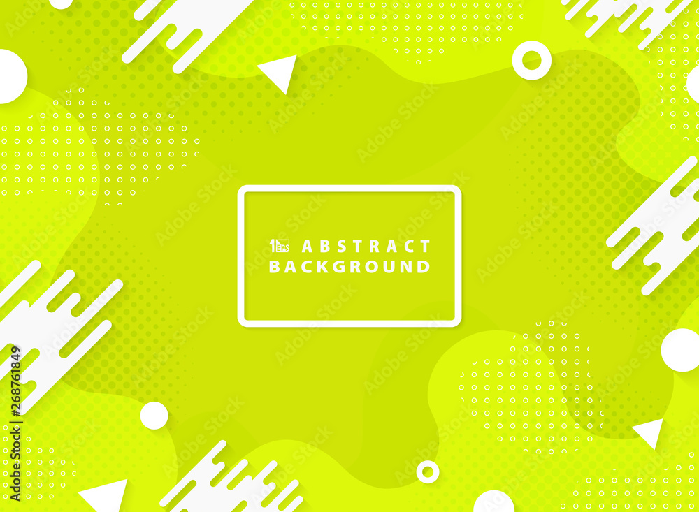 Poster abstract vivid green color vector design geometric element background. illustration vector eps10