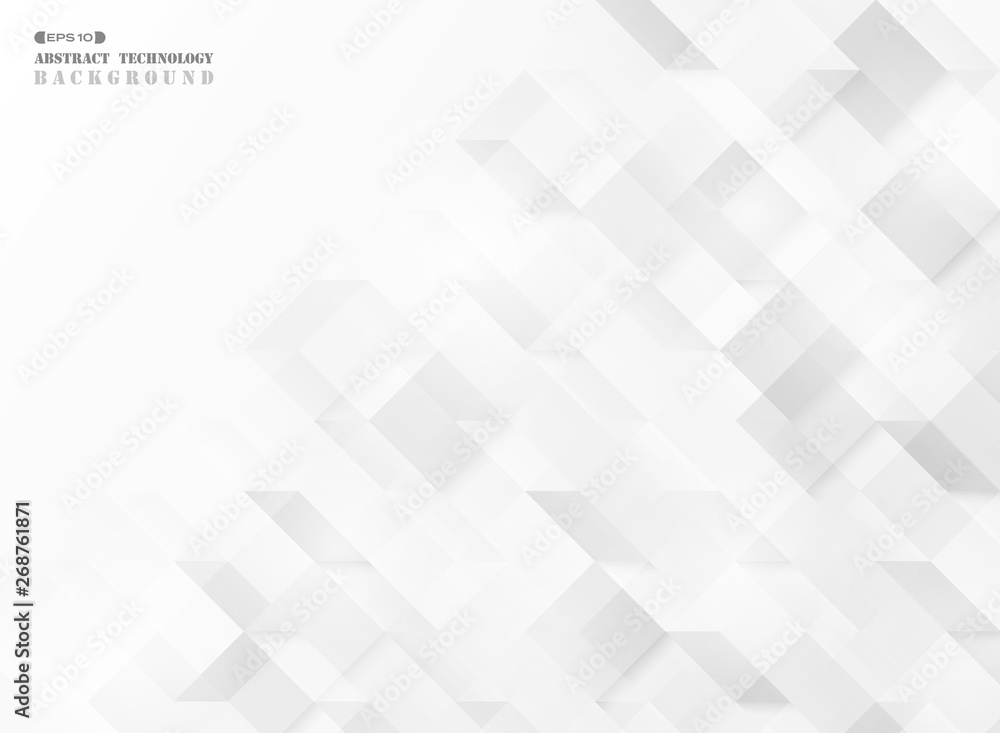 Poster abstract square geometric cube pattern technology design vector background. illustration vector eps1