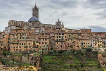 Fototapeta na wymiar Panoramic view of Siena, Tuscany, Italy