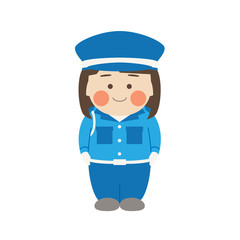女性キャラクター警備員