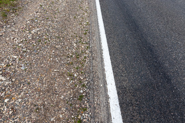 Roadside asphalt road