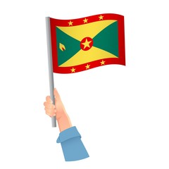 Grenada flag in hand icon