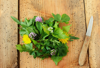 Wildkräutersalat Wildkräuter Salat essbare Blüten