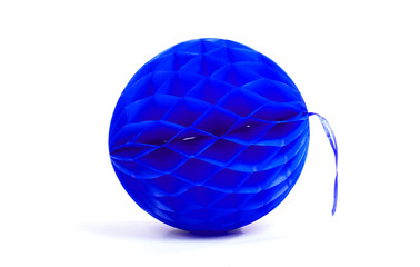 Colorful honeycomb round paper ball isolated