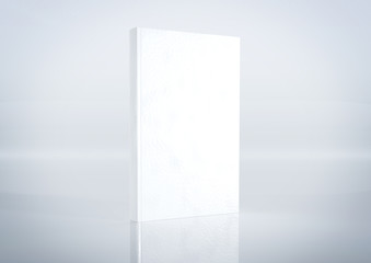 Blank A4 book hardcover mockup isolated on grey 3D rendering