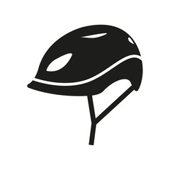 Bicycle helmet icon. Simple flat vector illustration