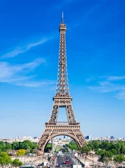 Abwaschbare Fototapete Eiffelturm Vertikale Position des Pariser Eiffelturms