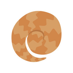 Cute Pangolin Curled Up, View From Above, Rare Species of Animals Cartoon Vector Illustration