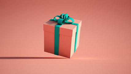 Red and turquoise giftbox