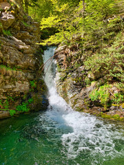 Small waterfall in the Aspromonte National Park, Calabria, Italy.