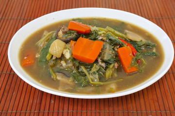 soup with meat and vegetables