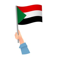 sudan flag in hand icon