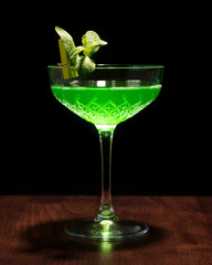 Various cocktails on a light and dark background