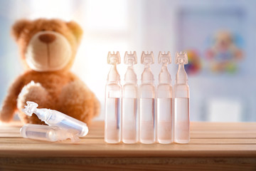 Eye drops for pediatric eye and nose cleaning front view