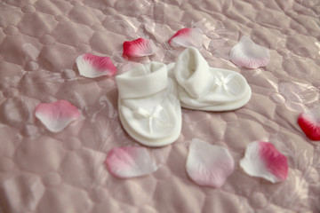 Close-up of baby shoes 