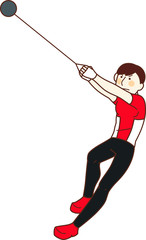  ハンマー投げ　男性陸上選手