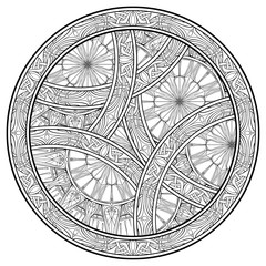 Symmetrical circular pattern in Scandinavian style