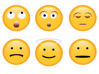 Emoji Set 2 für das Soziale Netzwerk isoliert	