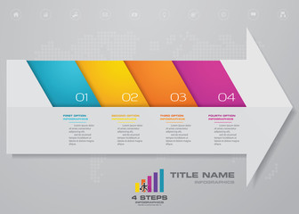 4 steps of arrow infografics template. for your presentation.