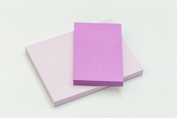 set of colour  paper stick note on a white background