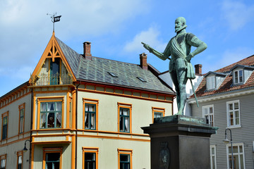 Fototapeta premium pomnik w Gamle Fredrikstad, Norwegia