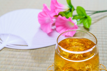 冷たい麦茶