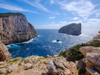 Capo Caccia and plain island in Sardinia