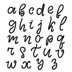 Hand drawn lettering font, alphabet