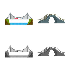 Isolated object of connection and design icon. Set of connection and side stock vector illustration.