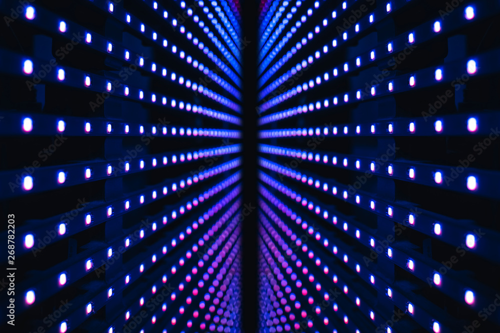 Poster led light digital dot pattern abstract modern technology background perspective