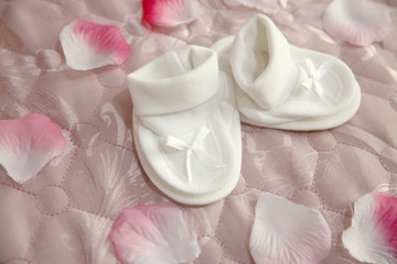 Fototapeta na wymiar Close-up of baby shoes 