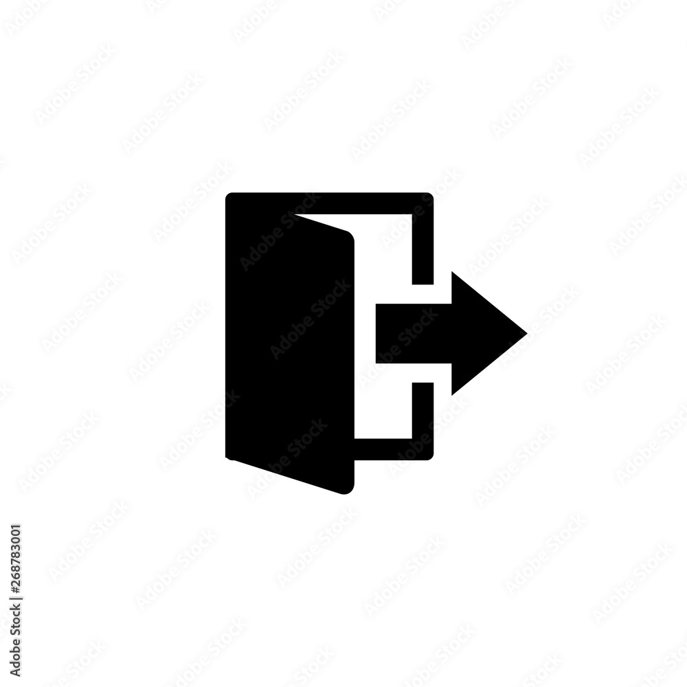 Poster exit icon vector