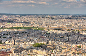 Fototapeta na wymiar Paris cityscape from above