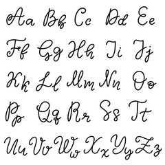 Hand drawn lettering font, alphabet