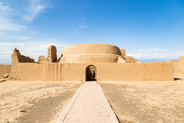 Ruins of Gaochang, Turpan, China. Dating more than 2000 years, Gaochang and Jiaohe are the oldest and largest ruins in Xinjiang. Preaching hall of the buddhist temple