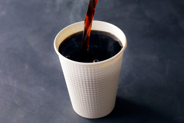 コーヒー　Coffee cup on dark background