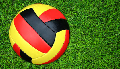 Soccer ball on green grass