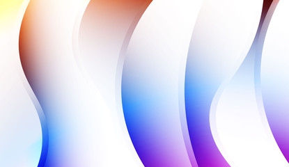 Colored Illustration In Wave Style With Gradient. For Your Design Wallpaper, Presentation, Banner, Flyer, Cover Page, Landing Page. Colorful Vector Illustration.